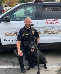 Officer Joel Cloud and K9 Sam